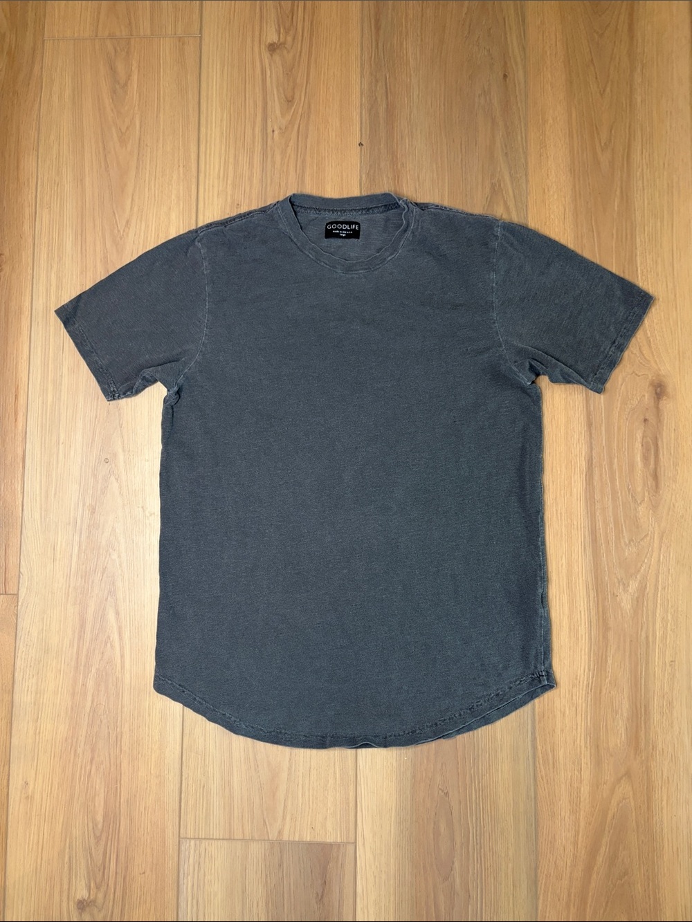 Goodlife Men's Washed Black SLUB CREW T-Shirt